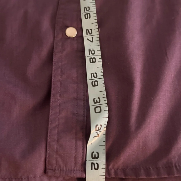 Vintage High Noon Western Pearl Snap Shirt Long Sleeve Purple Men's - Picture 3 of 8